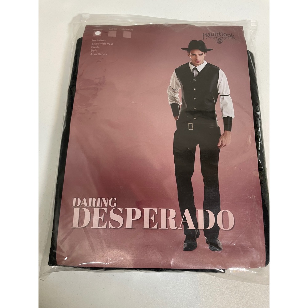 NEW Hauntlook Daring Desperado Men's Medium Cowboy Outlaw‎ Halloween Costume